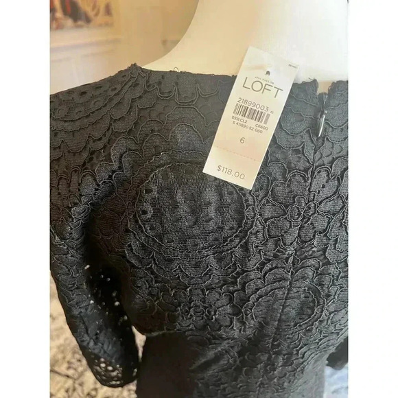 the Loft NWT lace lined pencil dress size 6 - Picture 3 of 7